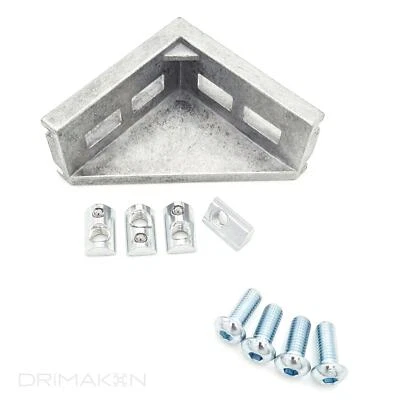 DRIMAKON Winkel 40x80 Nut 8 Typ I inkl. Befestigungssatz Eckwinkel