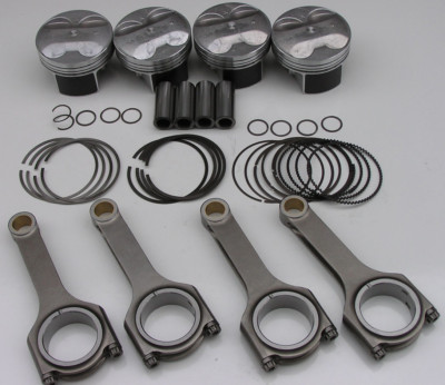 NIPPON RACING RSX PISTONS SCAT H-BEAM RODS ARP 87MM STD OEM SIZE TYPE S K24A4  