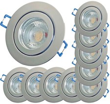 10 Stück 5W=50W LED Bad Einbauleuchten 230V - Gu10 - IP44 für Innen und Aussen