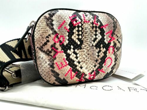 Pochette Stella McCartney En Cuir Vegan Motif Python - Couleur Doré - Style Bandoulière