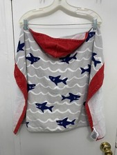 pottery barn shark towel 23x 34 cotton kid toddler Vintage