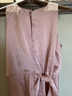 Ted Baker keyhole detail silk midi dress pink womes sz 1 $295 | eBay