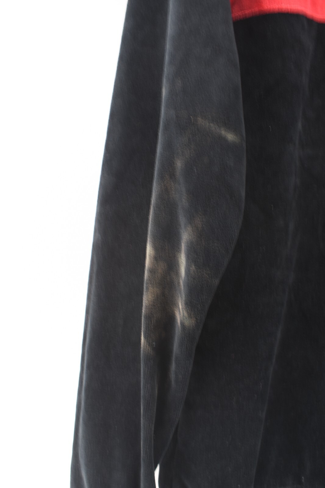 Giacca uomo Fila nera full zip velluto track righe rosse taglia M *LEGGI*