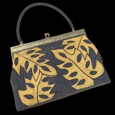 Japanese antique vintage beaded Kimono Handbag Handmade by Bead Artisans