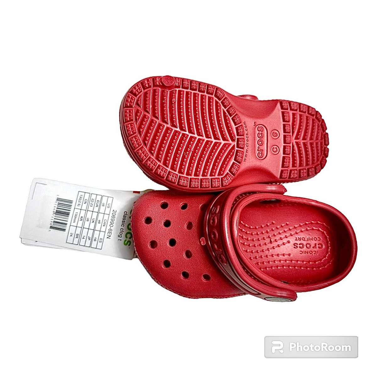 Crocs Toddler Unisex Classic Clog - Pepper (Red), Size C6 | eBay