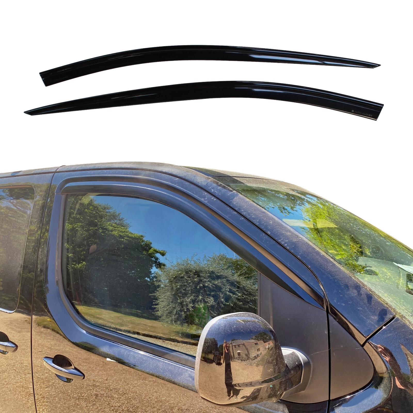 Auto Clover Wind Deflectors Set for Peugeot Traveller 2016+ (2 Pieces)