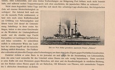 Kreuzer "Hatsuse" Port Arthur Russisch-Japanischer Krieg Original DRUCK von 1910