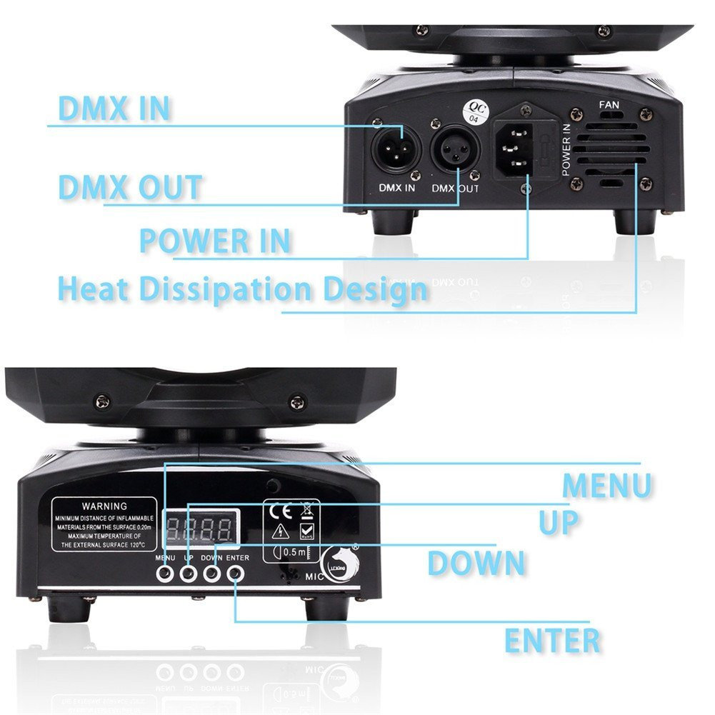 120W LED Moving Head Light RGBW Gobo Beam Stage DJ Light Disco DMX Spot Lighting