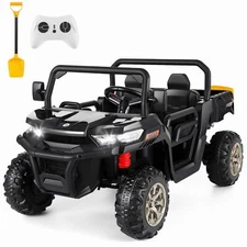 24V Kids Electric Car Ride on Dump Bed Truck Battery Power Wheels Toy withRemote