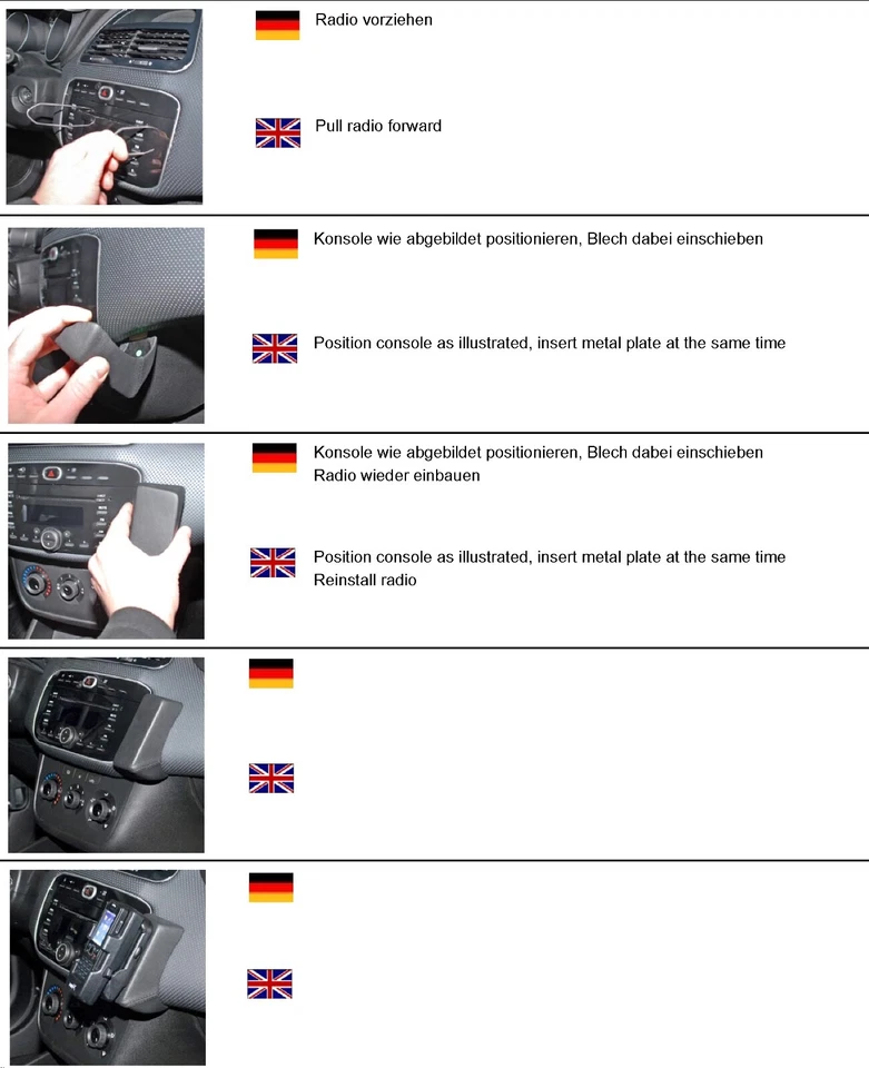 KUDA Cellulare Supporto 078275 Adatto A per Fiat Punto Evo 11/2009 & Punto 2012 - Immagine 3 di 3