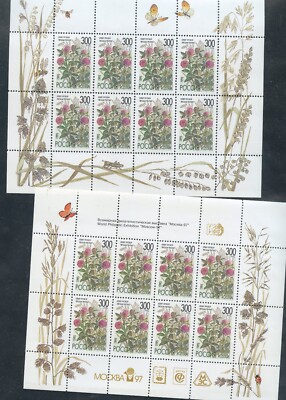 Russia stamp Sc6261a, b Flowers 2 Mini Sheet MNH | eBay