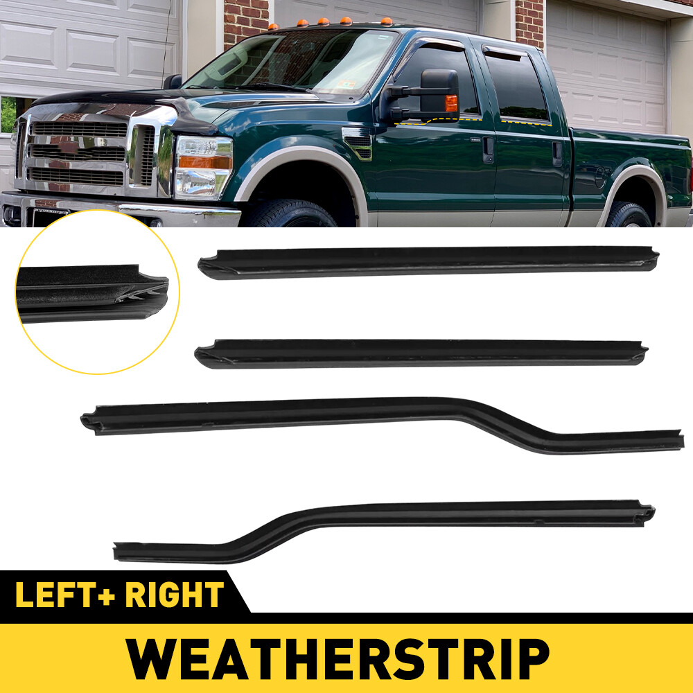 4-Piece Outer Door Window Weatherstrip Seal Kit for 1999-2016 Ford F250 F350 F450 F550