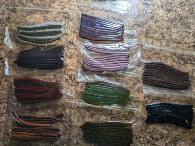 100 Count 4'' Robo Type Drop Shot Worms Multi Colors Free Shipping 7007
