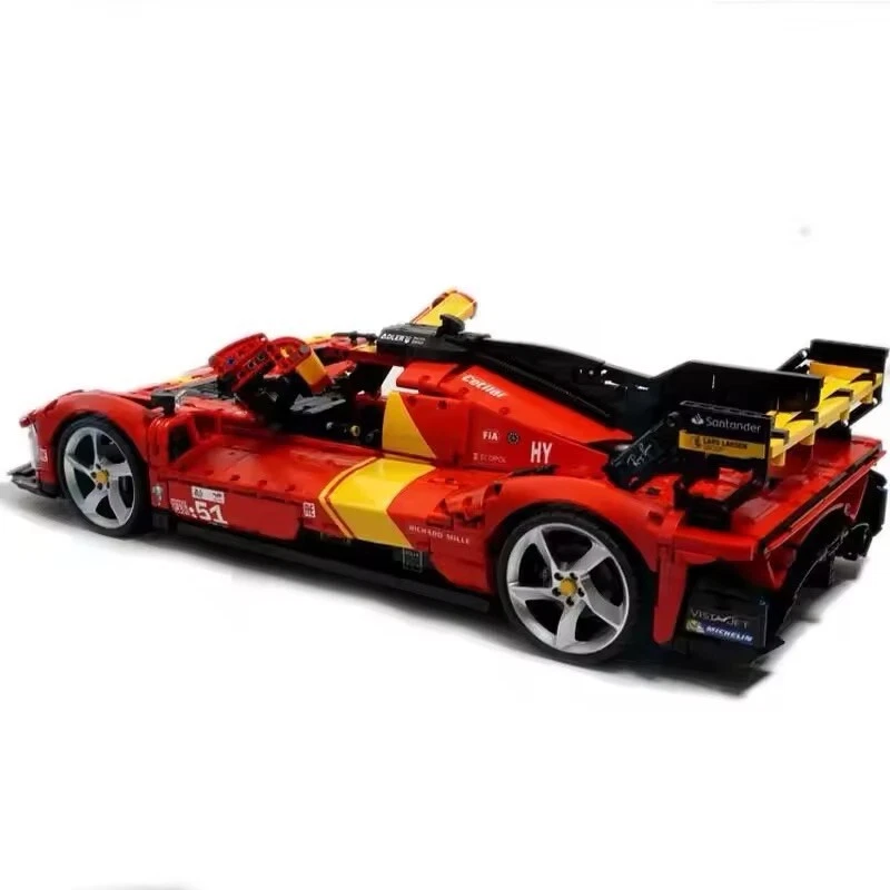 Ferrari 499P 51 Da Costruire 3875 Pezzi Le Mans 1:8 Mattoncini Technic Rossa New - Immagine 3 di 4