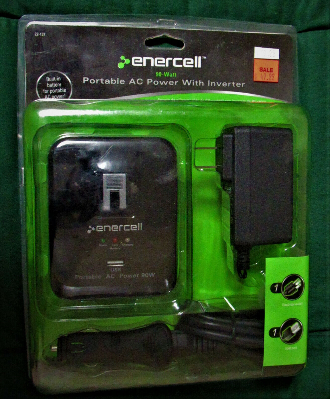 Enercell 90-WATT Portable AC Power With Inverter 22-137