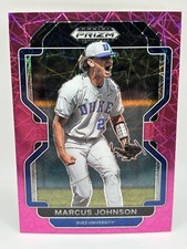 2022 Panini Prizm Draft Picks Marcus Johnson #PDP112 Pink Velocity Prizm Duke NM