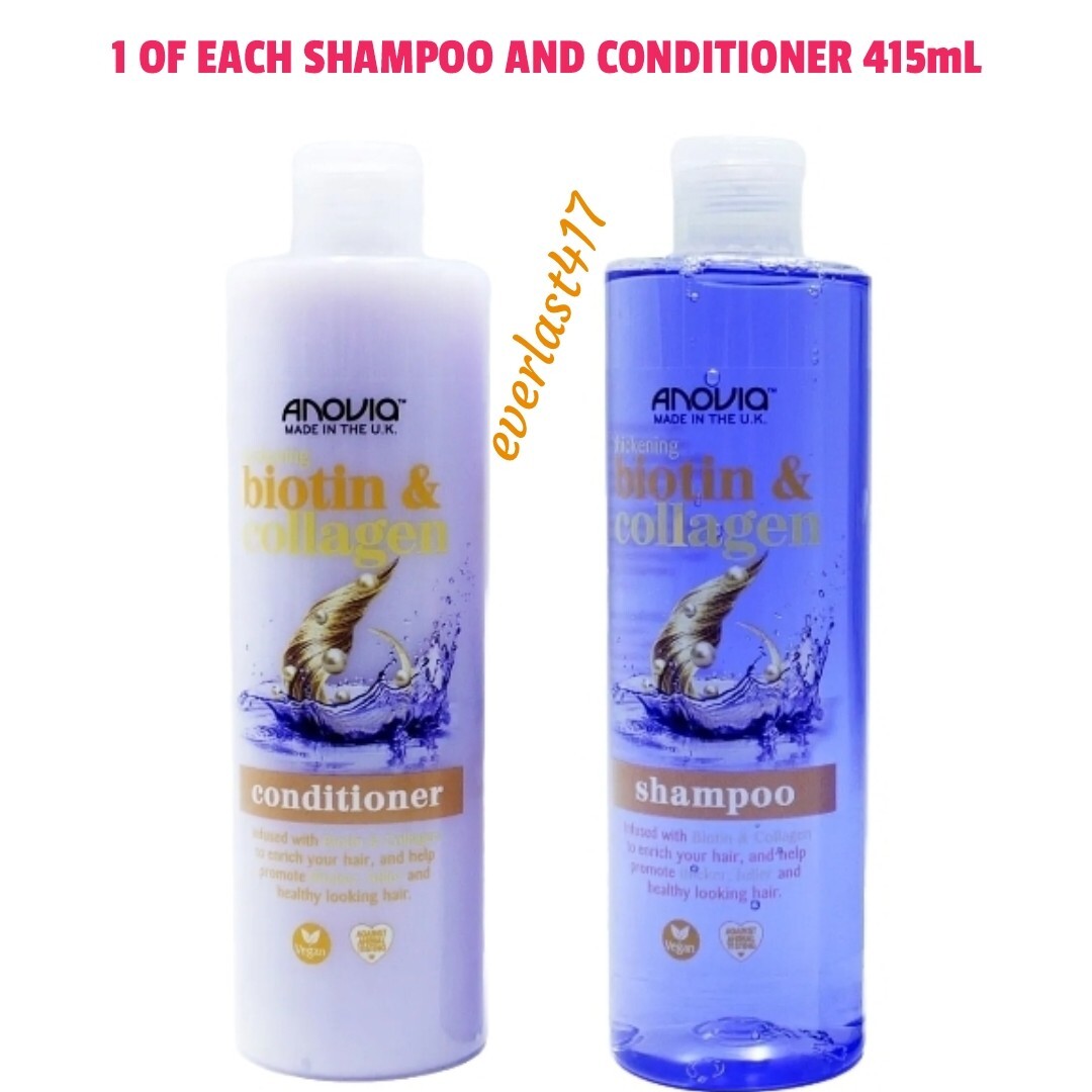 Anovia Biotin Collagen Strengthening Shampoo Conditioner 415ml 1 Each Bottle