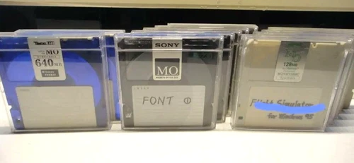 Junk MO Disc Sony etc. 640/230/128MB 3.5 in Lot of 12 Recording Media Japan F/S