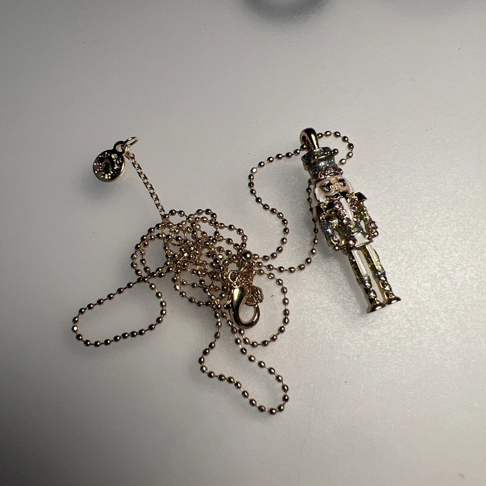 Collar Baublebar Ballet Buddy Cascanueces Cristales Rosa Tono Dorado NAVIDAD NUEVO Foto 4 de 4