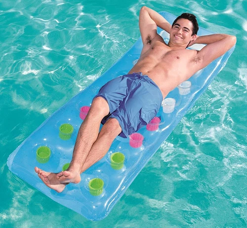 Schwimmliege Pool Liege Lounge Wasserliege Badeinsel Luftmatratze 1,88m x 71cm.