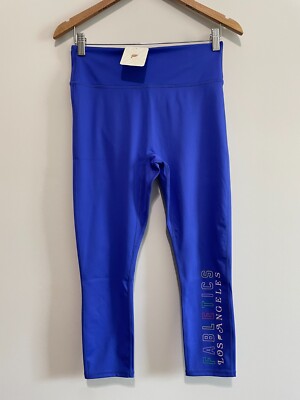 Fabletics Women's Trinity High-Waisted Pocket Capri Royal Blue Size Large