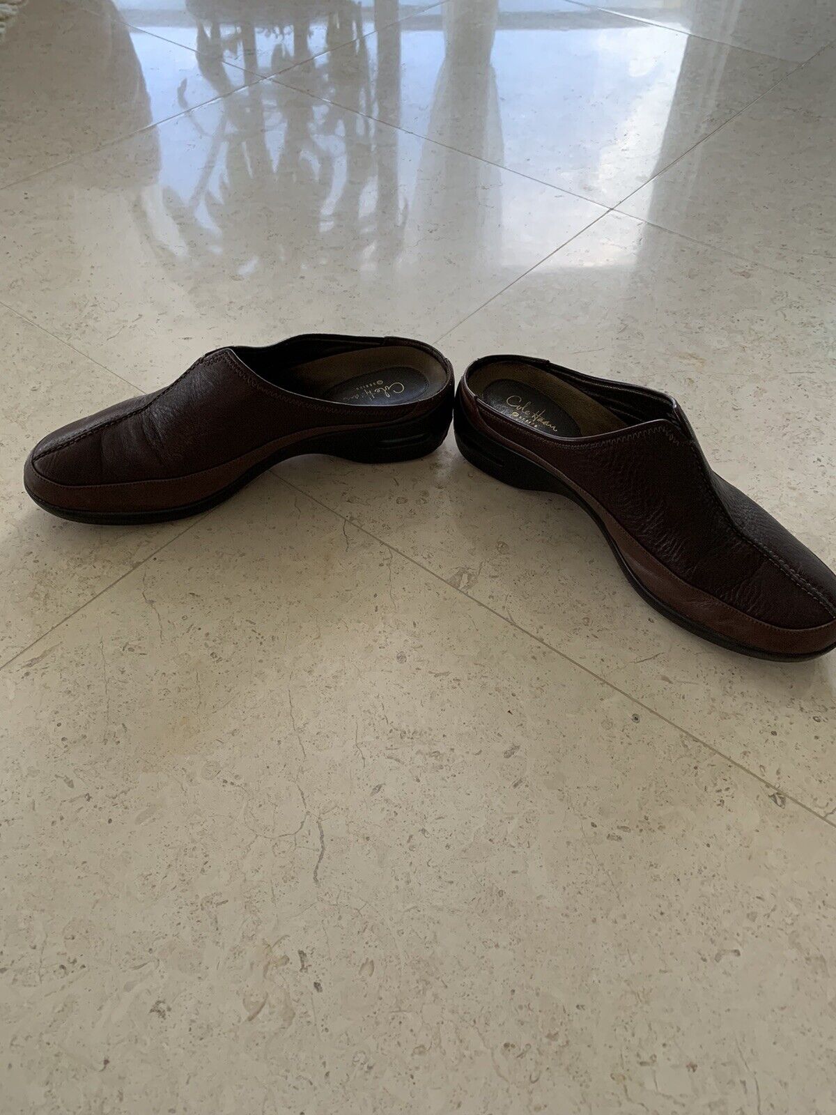 Cole Haan women shoes 9.5m Brown Slide In Leather - image 4