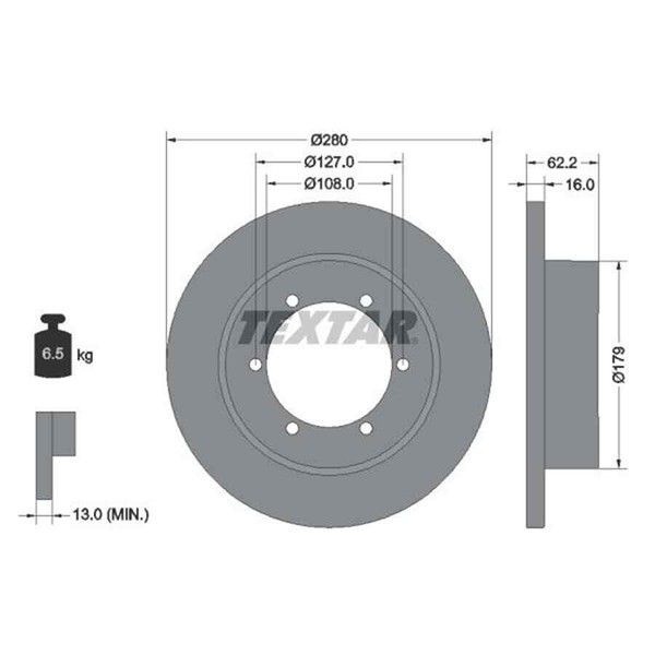 Textar 2X Bremsscheibe 92308500-image