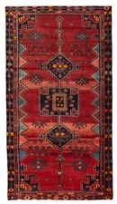 Vintage Oriental Hand-Knotted Carpet 4'10" x 9'0" Traditional Wool Area Rug