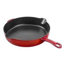 Staub Cast Iron 11-inch, Traditional Deep Skillet, Cherry
