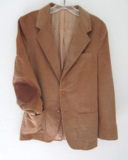 Vintage Tan Corduroy Elbow Patches Jacket Blazer Men's Small Contemporary Co