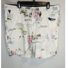 Nautica The Deck Sail White Short Men's Size 38 Coastal Nautical NYC NWT