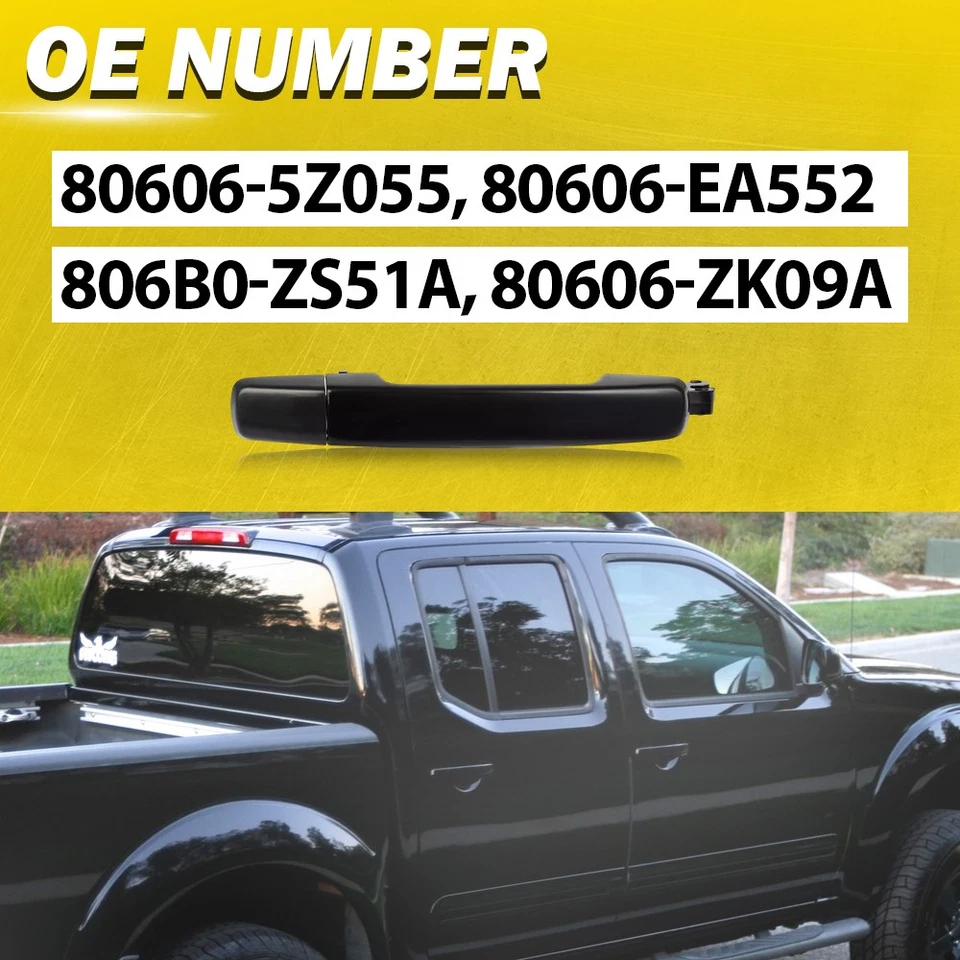 Front RH or Rear Smooth Black Exterior Door Handle for Nissan NV1500 2500 Maxima Foto 4 de 4