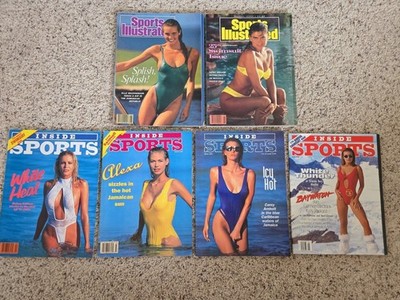 Vtg 80's 90 s Inside Sports, SPORT Magazine, Illustrated Swimsuit Issue Lot 