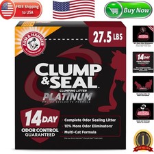 27.5 lbs Clump  Seal Platinum Cat Litter   Instant Odor Control for All Breeds