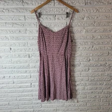 Old Navy Womens Dress Extra Large Slip Mini Fit Flare Purple Diamonds Rayon