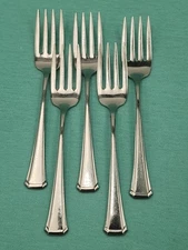 Oneida SSS MAESTRO / ST LEGER Stainless  Flatware Salad Forks set of 5