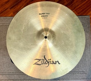 Used Zildjian 16" Paper Thin Crash Cymbal Cracked