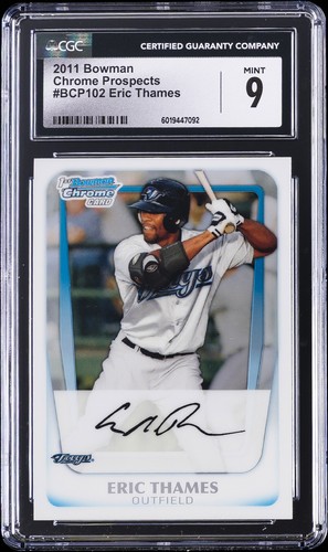 2011 BOWMAN CHROME PROSPECTS #BCP102 ERIC THAMES CGC 9