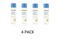 4 PACK Aveeno Positively Smooth Moisturizing Shaving Cream, Shave Gel with Aloe