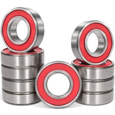 10 Pcs 6204-2RS Ball Bearings 20X47X14Mm Double Rubber Red Seal Bearing  Deep G
