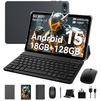 TABWEE T80 WiFi Tablet 10.1 Zoll Andriod 15 18GB+128GB/2TB 6000mAh Gemini AI GPS