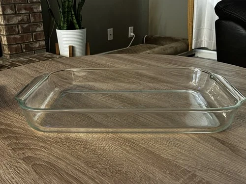 Vintage Pyrex #234 4-Quart Clear Glass Rectangular Baking Dish