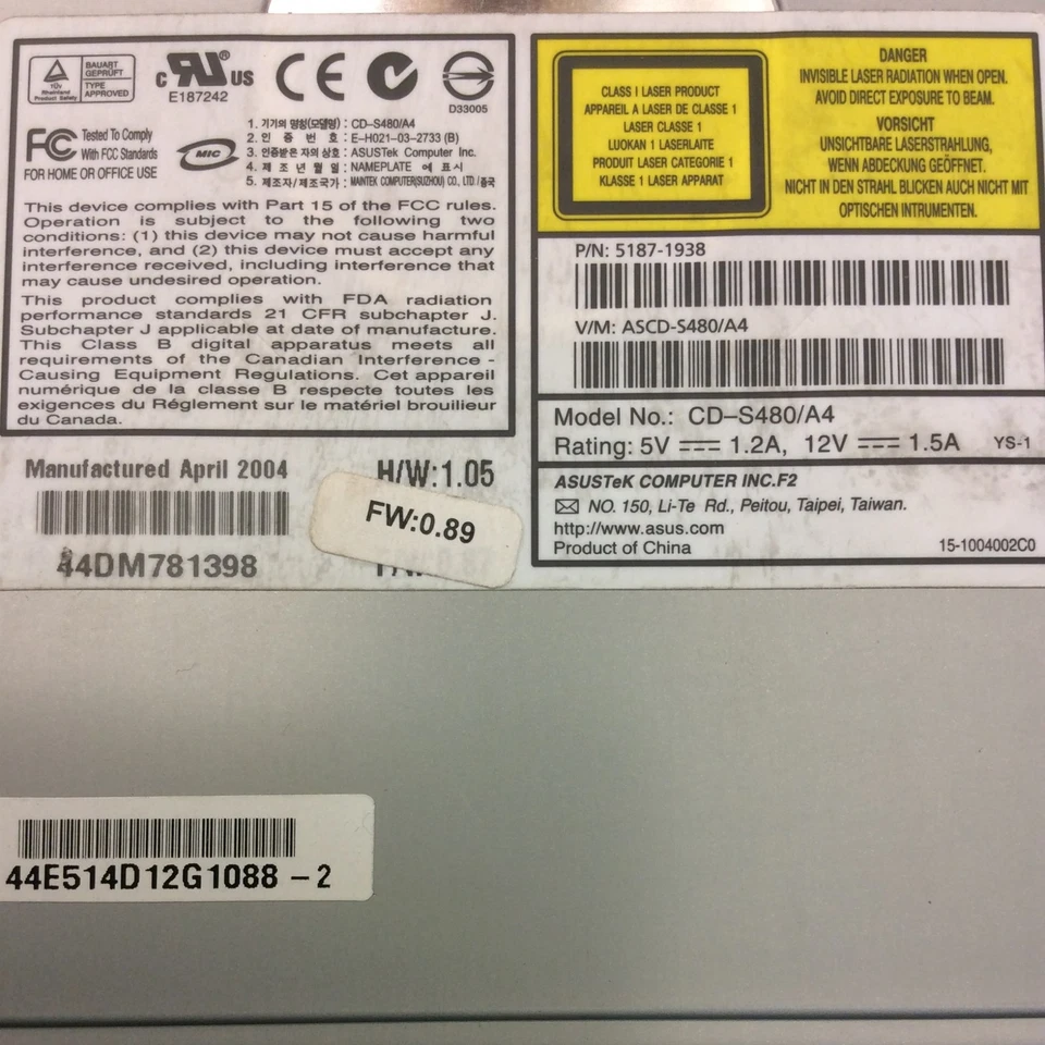 CD-S480 5187-1938 Optical Disc Drive - Image 3 of 4