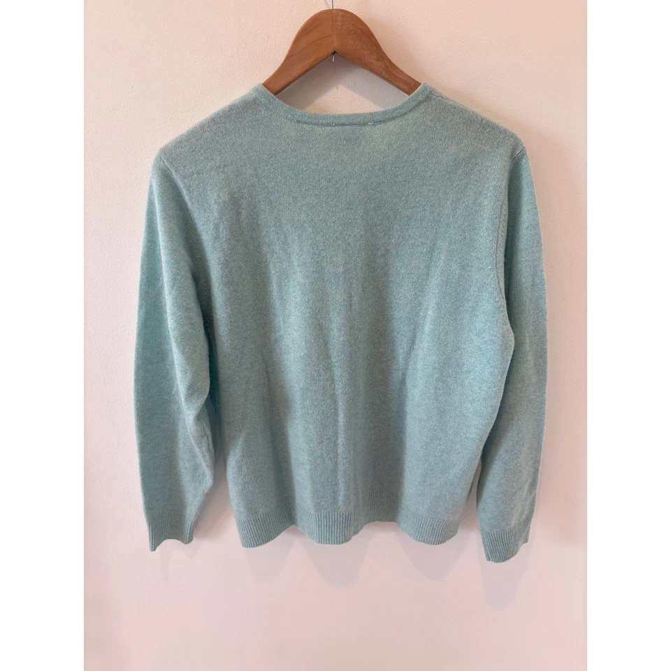 Кашемировый кардиган с круглым вырезом размер большой - Изображение 3 из 4