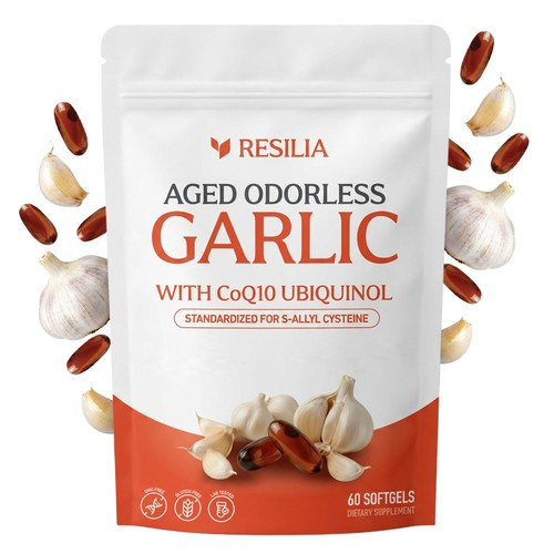 Daily Heart & Immune Support 60 Caps Aged Garlic CoQ10 Vitamin K2