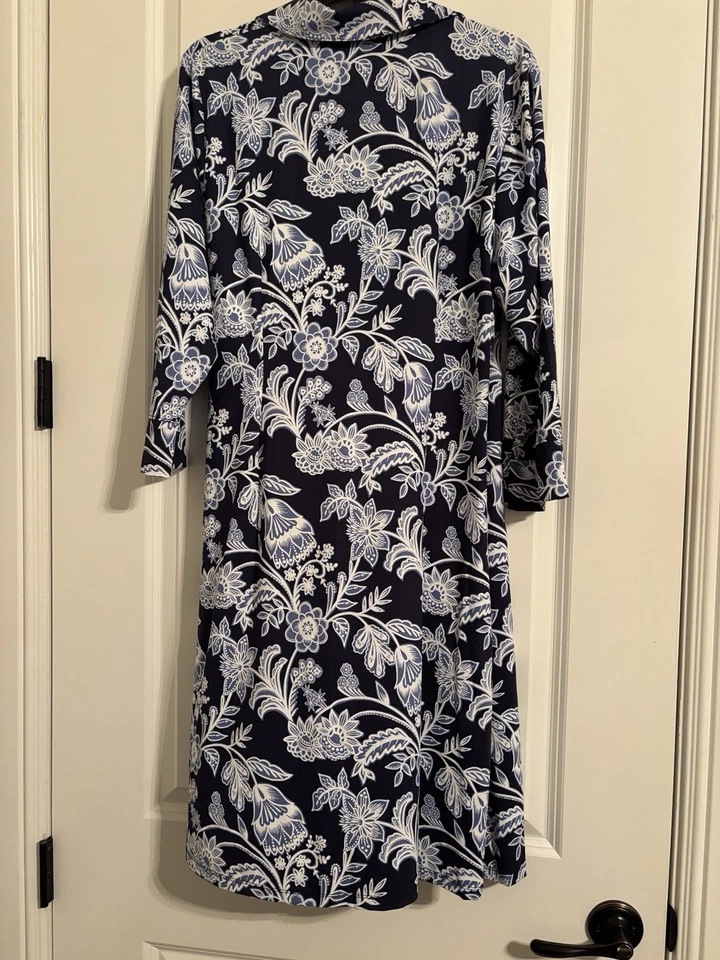 Vestido envolvente Talbots Jersey sin esfuerzo Kelley - Estampado floral - Talla XL - Sin arrugas Foto 3 de 4