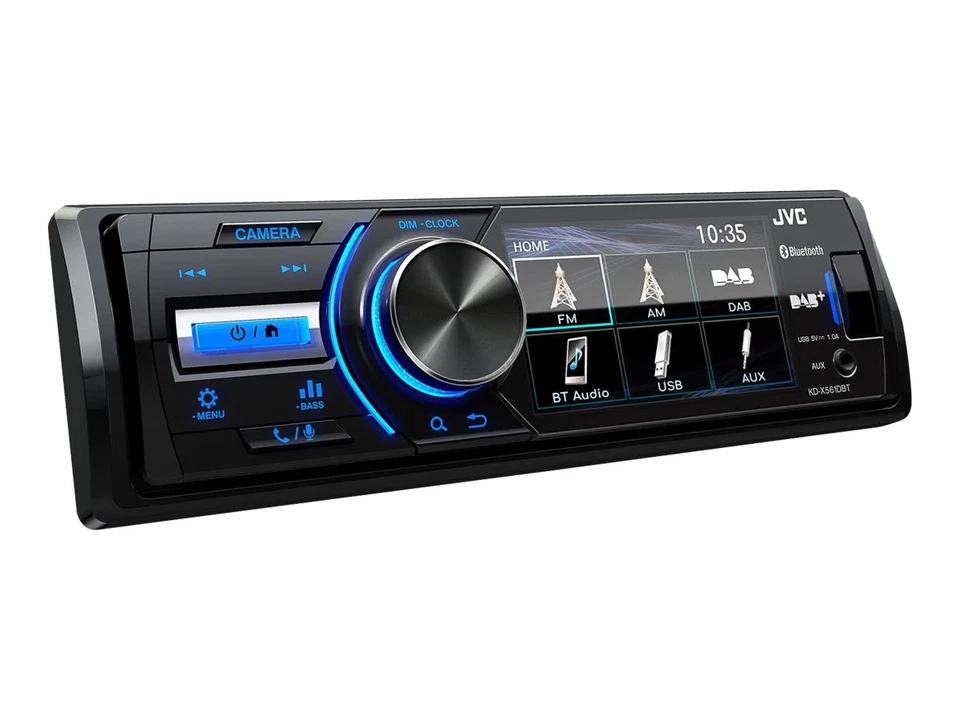 JVC KD-X561DBT Nero Blu 1 DIN 180 W 16 W AAC FLAC MP3 WMA BMP JPEG PNG KDX561DBT - Immagine 2 di 4