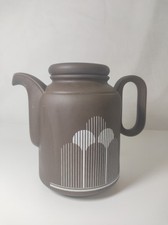 Vintage 1977 Hornsea Impact Coffee Tea Pot Brown Lancaster England Ceramic 