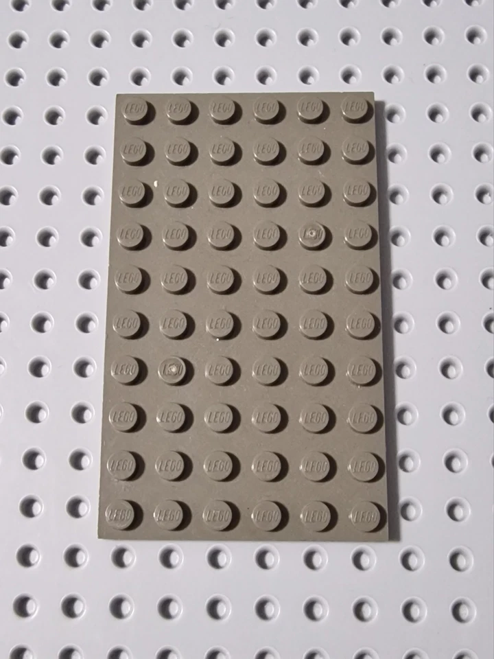 LEGO Platte Bauplatte Basisplatte 1 Stück 6x10 alt dunkelgrau Gray Plate 3033 R2 - Bild 1 von 1
