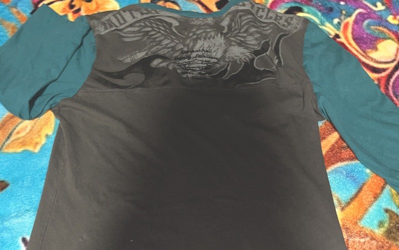 harley davidson long sleeve shirt women large